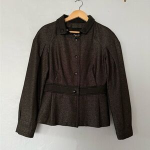 Dolce & Gabbana Dark Brown and Black Blazer, shimmery, sparkly
